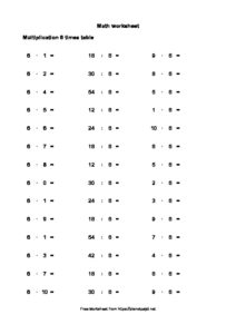 multiplication 6 times table worksheet fot 4th grade pdf image 212x300 