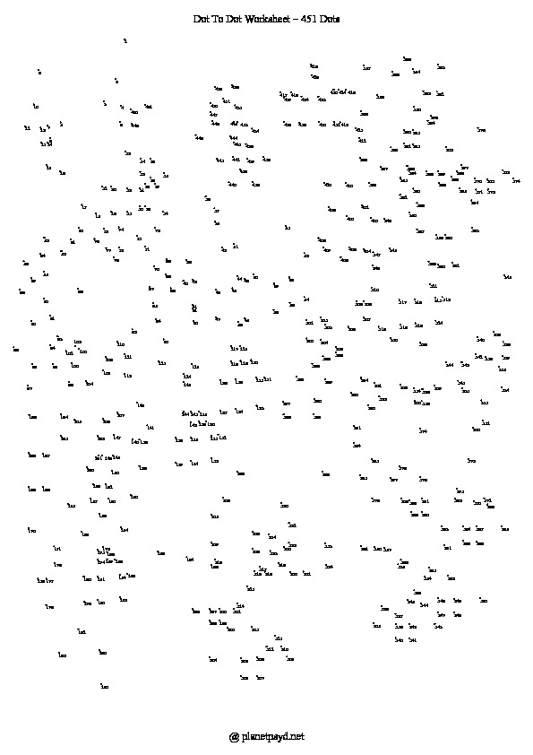 Extreme dot-to-dot printable animal 4898 dots - Planetpsyd