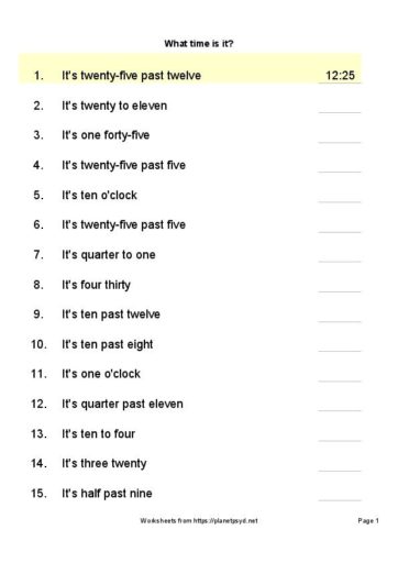 Telling time worksheets later and earlier continue pattern - Planetpsyd